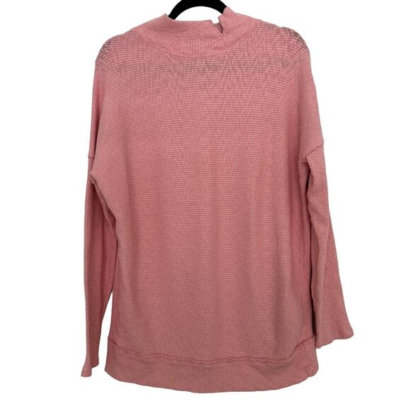 We The Free Sweaters - WE THE FREE - Free People NWT $88 Casey Mockneck Ribbed Pink LS Top Size S